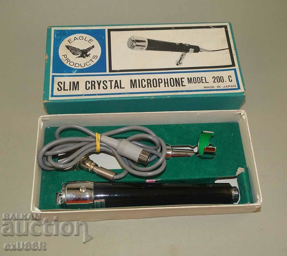 Old Japanese crystal microphone in box