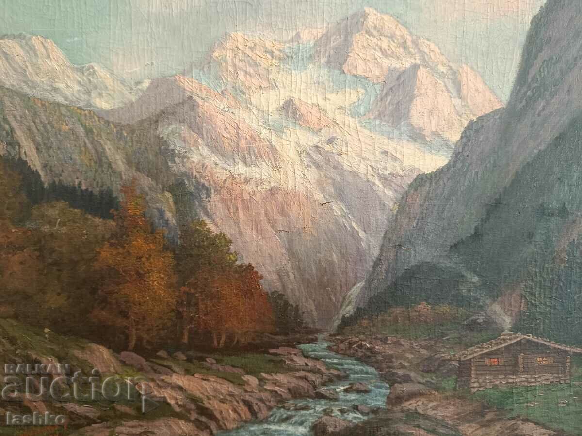 Old painting with price 1999.99 BGN | € 1022.58 Old painting with price 1999.99 BGN | € 1022.58