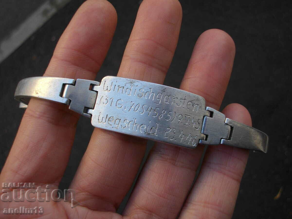 Brățară veche din aluminiu 1945 - 7