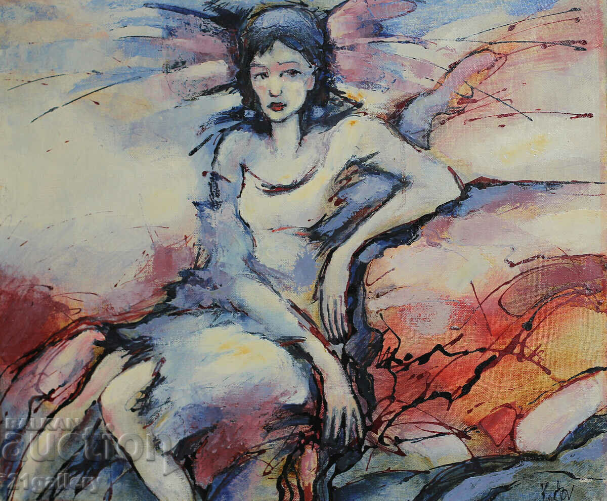 Krum Kostov / Oil paints Female portrait with price 450.00 BGN | € 230.08 Krum Kostov / Oil paints Female portrait with price 450.00 BGN | € 230.08