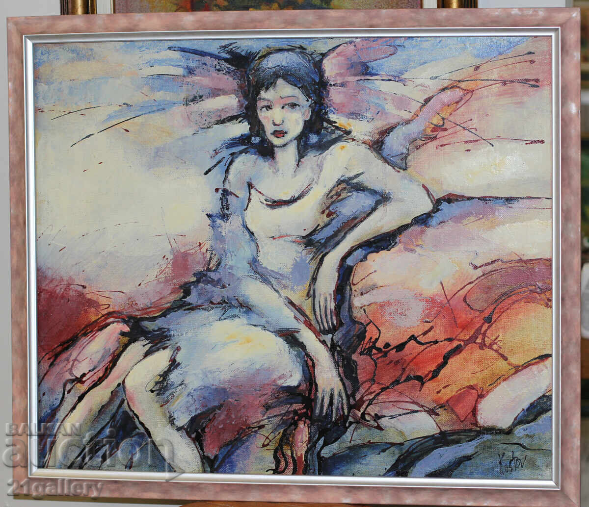 Auction Krum Kostov / Oil paints Female portrait Auction Krum Kostov / Oil paints Female portrait
