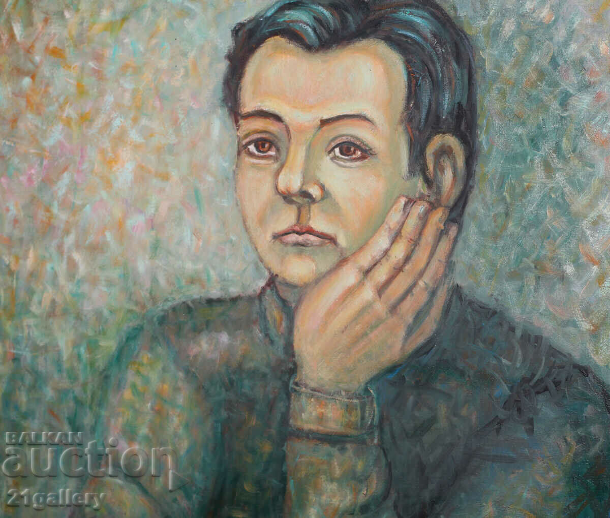 Delivery of Rusi Rusev Oil painting Portrait 2003 Delivery of Rusi Rusev Oil painting Portrait 2003