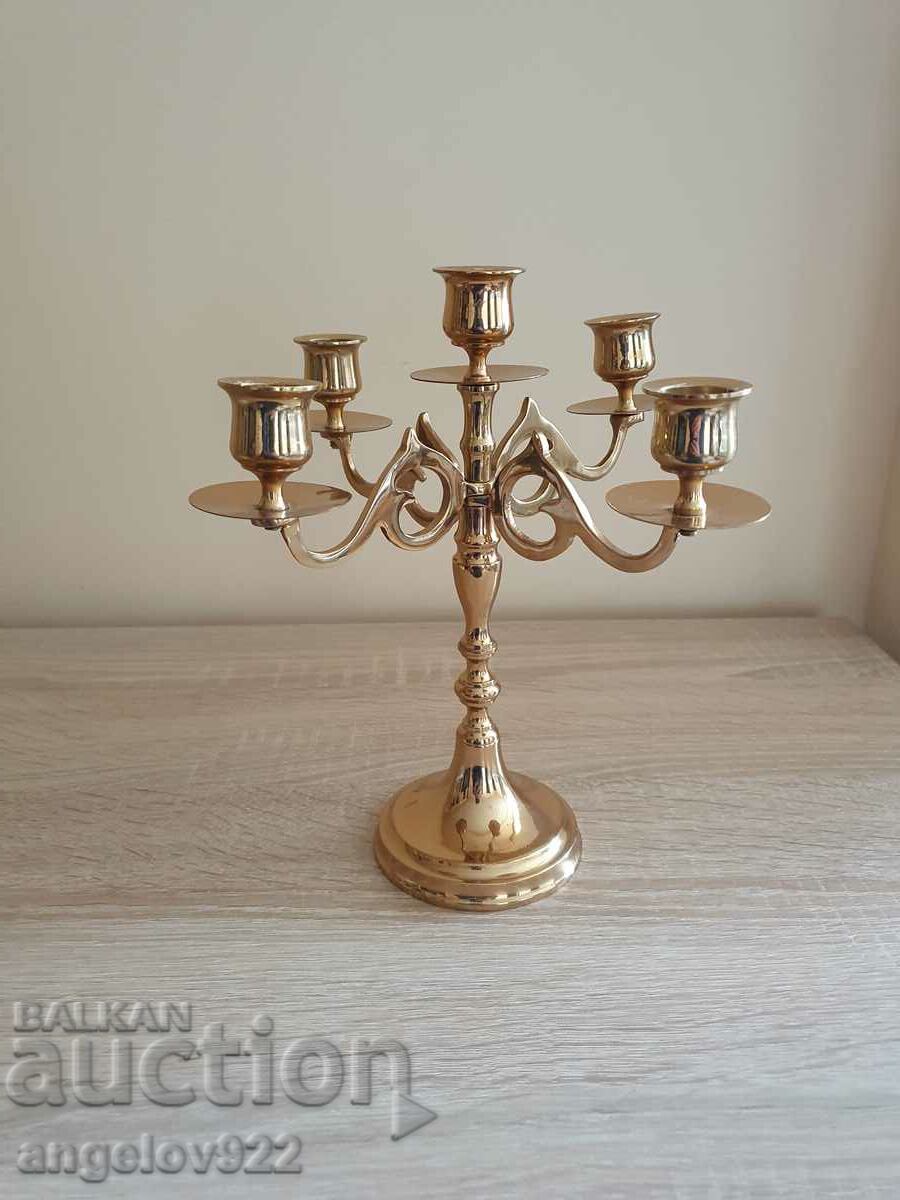 Beautiful solid bronze candlestick SCANDIA