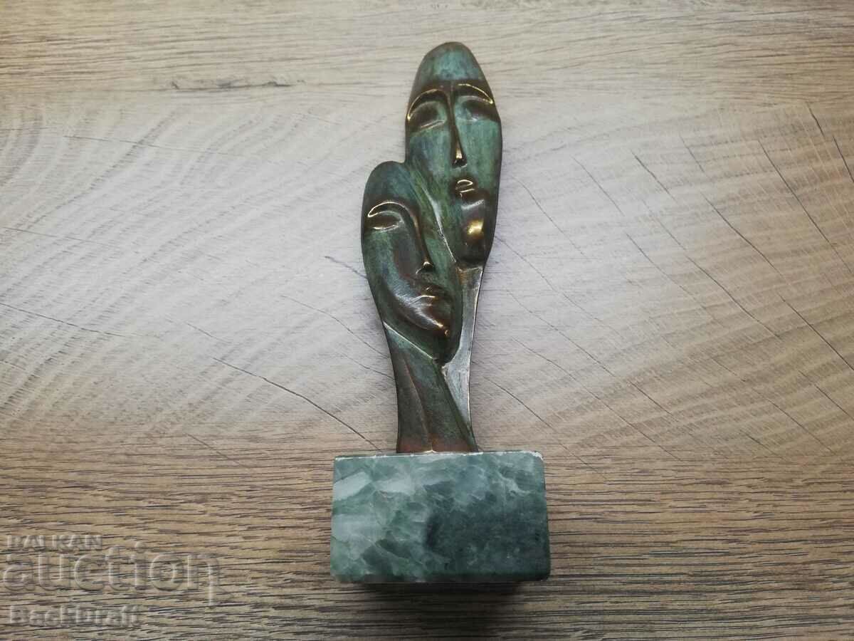 B. BONDIKOV FACES PLASTIC SCULPTURE FIGURE, BRONZE, MARBLE