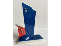 . PORT PRACION LENIN ROCKET FLAG URSS SOC SOUVENIR SOVIETIC