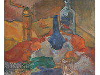 Contemporary still life - bottles / Oil paints