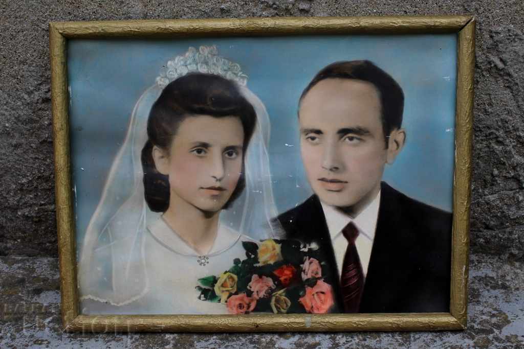 .OLD FAMILY PORTRAIT RETOUCHED KINGDOM OF BULGARIA PHOTO FRAME