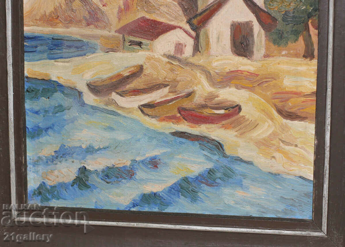 Violeta Stanoeva, oil paints landscape "The Old Mill" 1987 - 6 Violeta Stanoeva, oil paints landscape "The Old Mill" 1987 - 6