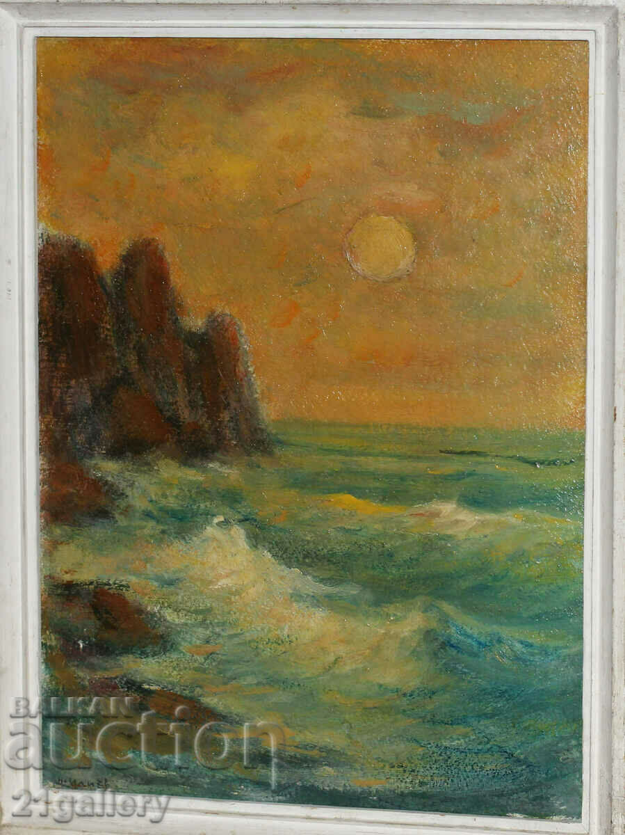 Nikolay Iliev, sunset landscape oil paints with price 250.00 BGN | € 127.82 Nikolay Iliev, sunset landscape oil paints with price 250.00 BGN | € 127.82