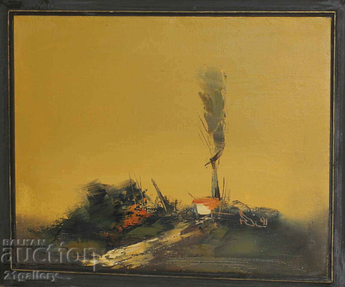Krasimir Nedyalkov Landscape oil paints 1991 with price 300.00 BGN | € 153.39 Krasimir Nedyalkov Landscape oil paints 1991 with price 300.00 BGN | € 153.39