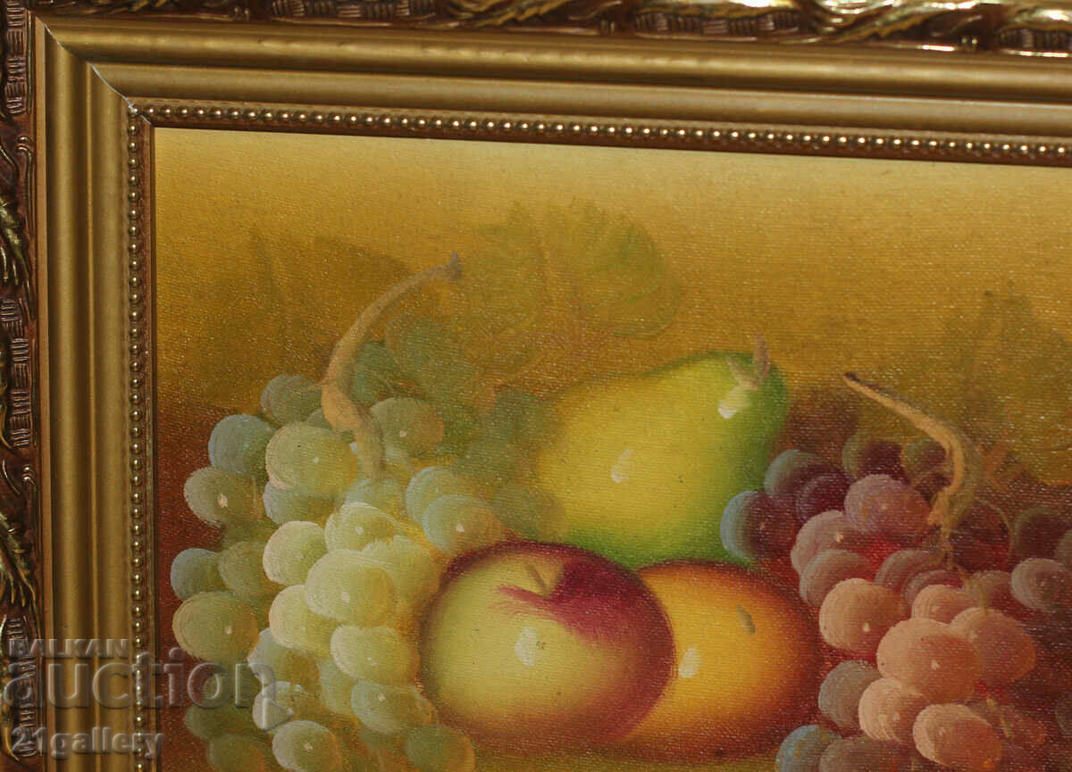 Παράδοση Νεκρή φύση με λαδομπογιές φρούτων Παράδοση Νεκρή φύση με λαδομπογιές φρούτων