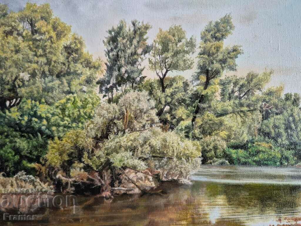 Auction Petar Momchilov Birds by the river 2023 oil paints canvas Auction Petar Momchilov Birds by the river 2023 oil paints canvas