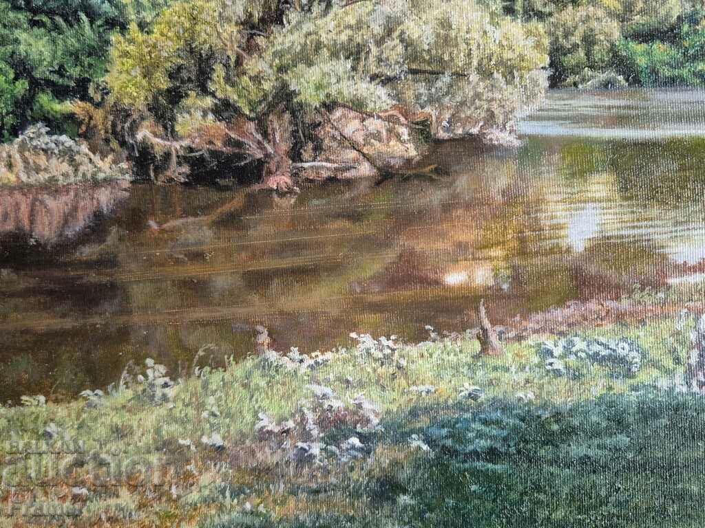 Petar Momchilov Birds by the river 2023 oil paints canvas - 6