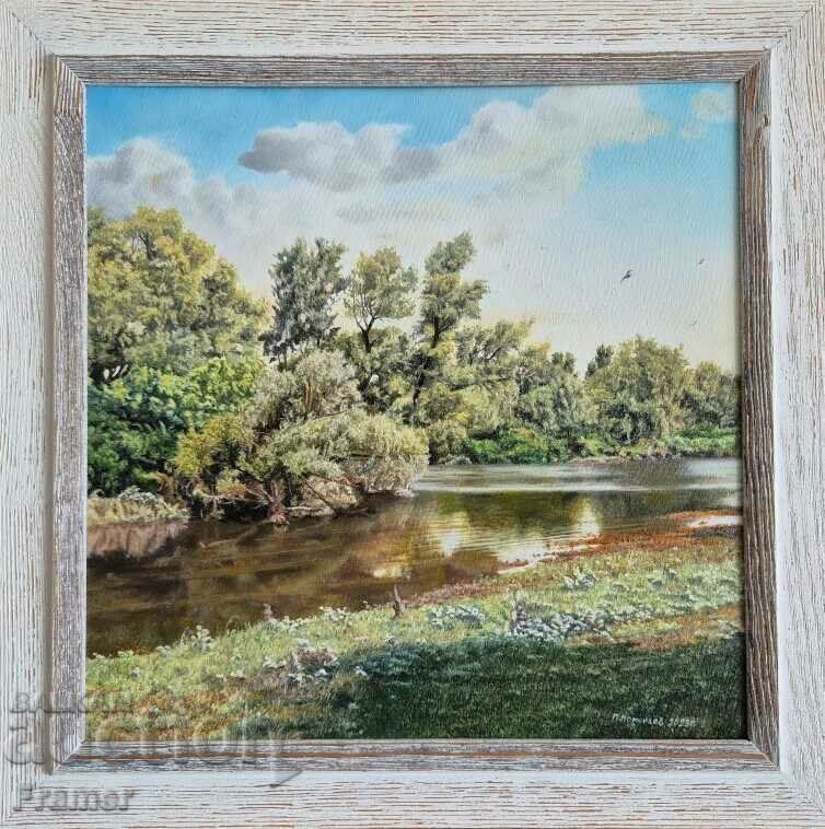 Petar Momchilov Birds by the river 2023 oil paints canvas Petar Momchilov Birds by the river 2023 oil paints canvas