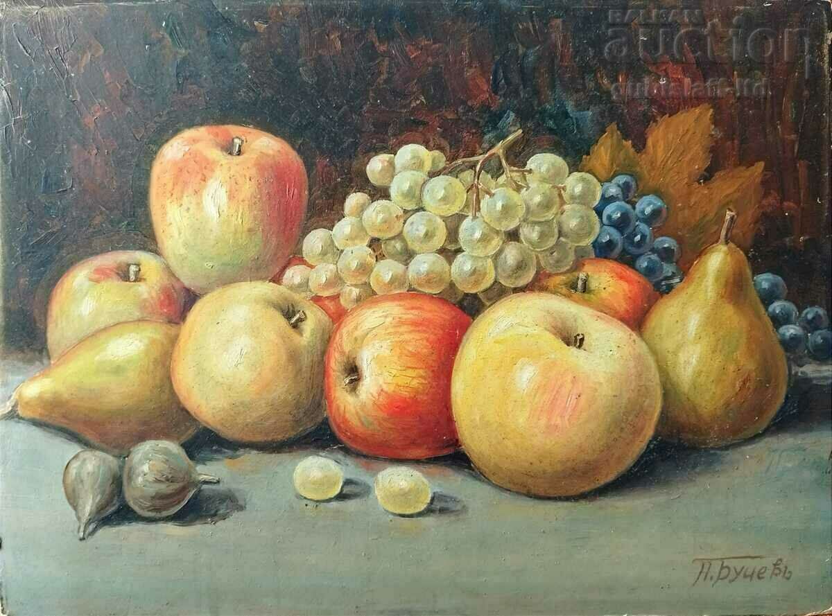 Pictură, natură moartă, artă. P. Buchevu, anii 1940.