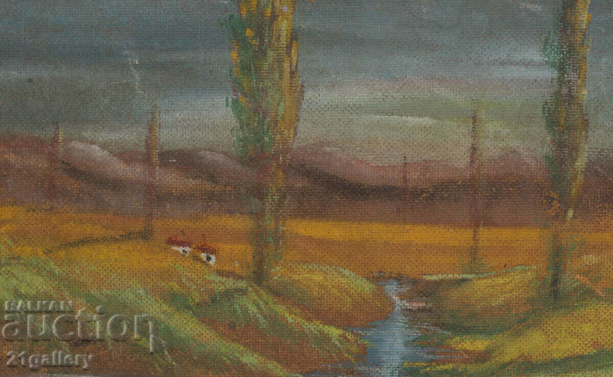 Auction  River landscape oil paints