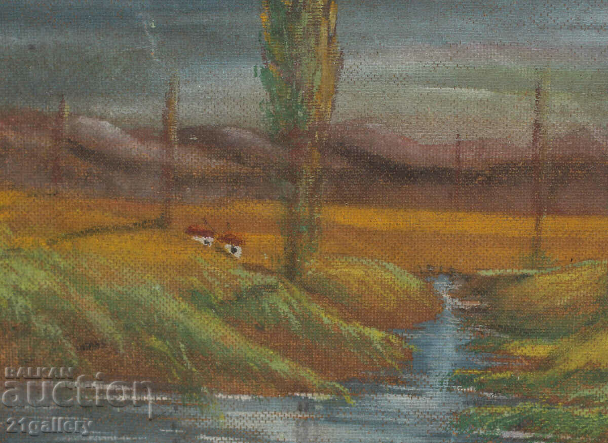 Delivery of River landscape oil paints