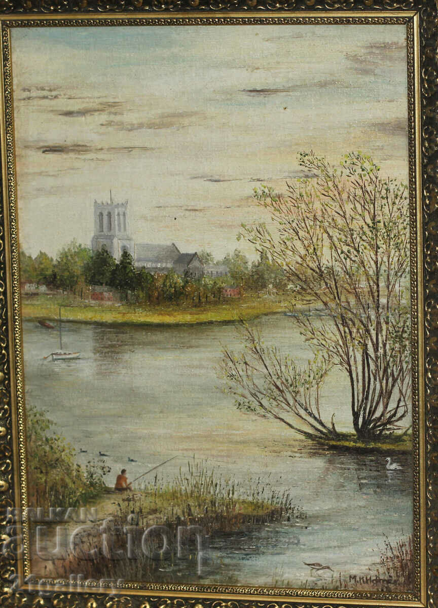 River landscape oil paints with price 200.00 BGN | € 102.26