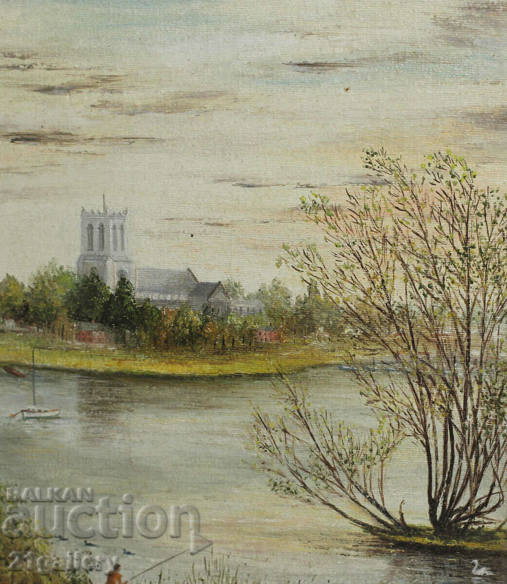 Auction  River landscape oil paints