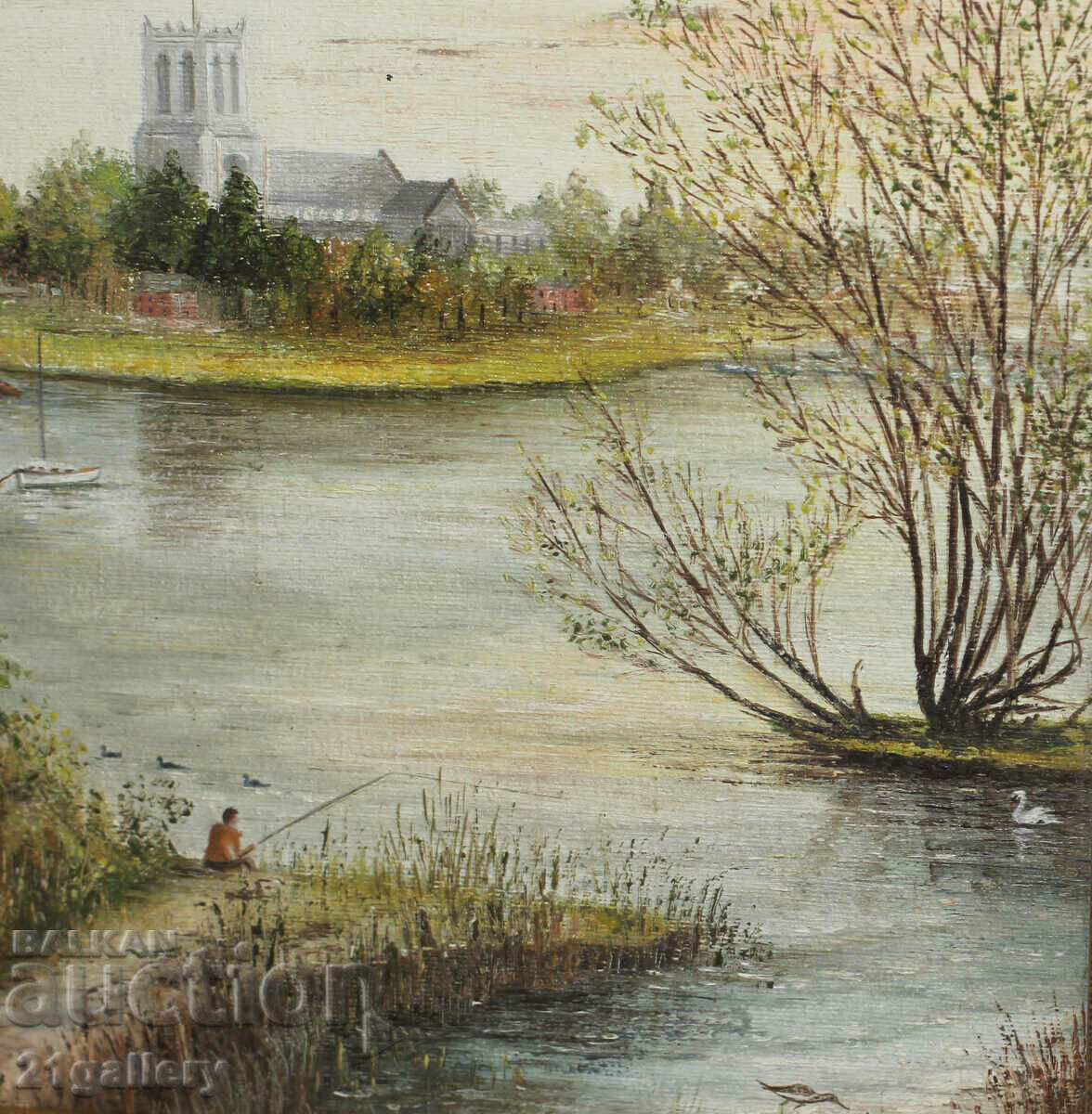 River landscape oil paints - 5