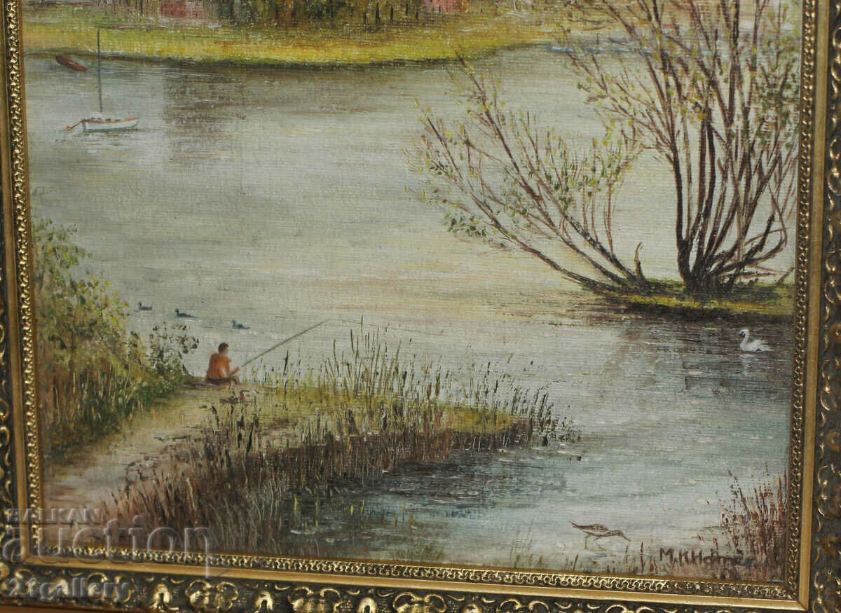 River landscape oil paints - 6