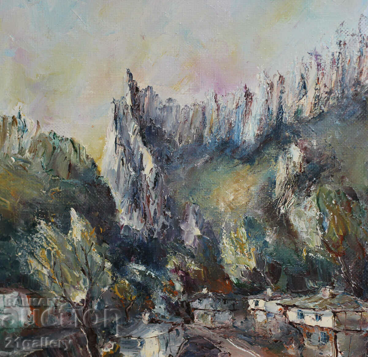 Delivery of Tsvetan Doshkov landscape oil paints 1996.