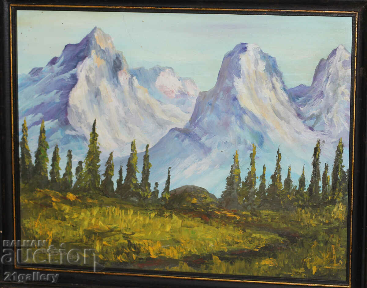 Mountain landscape oil paints, signed 2003. with price 240.00 BGN | € 122.71 Mountain landscape oil paints, signed 2003. with price 240.00 BGN | € 122.71