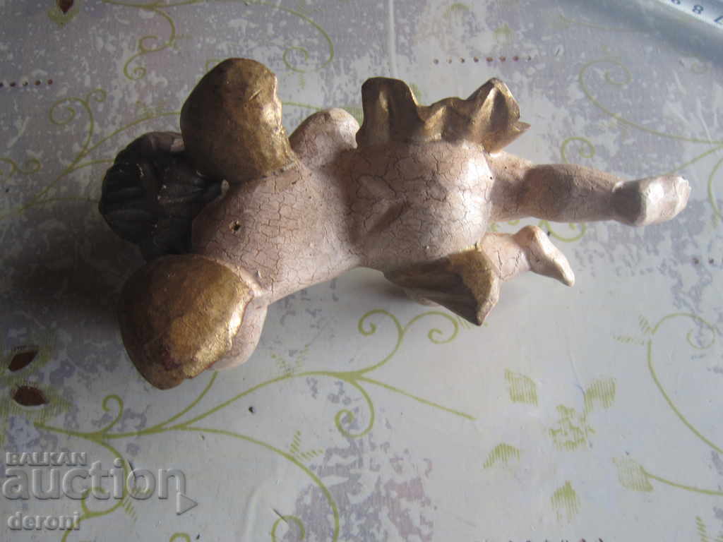 Delivery of Antique 19th century gilt wooden angel doll Delivery of Antique 19th century gilt wooden angel doll