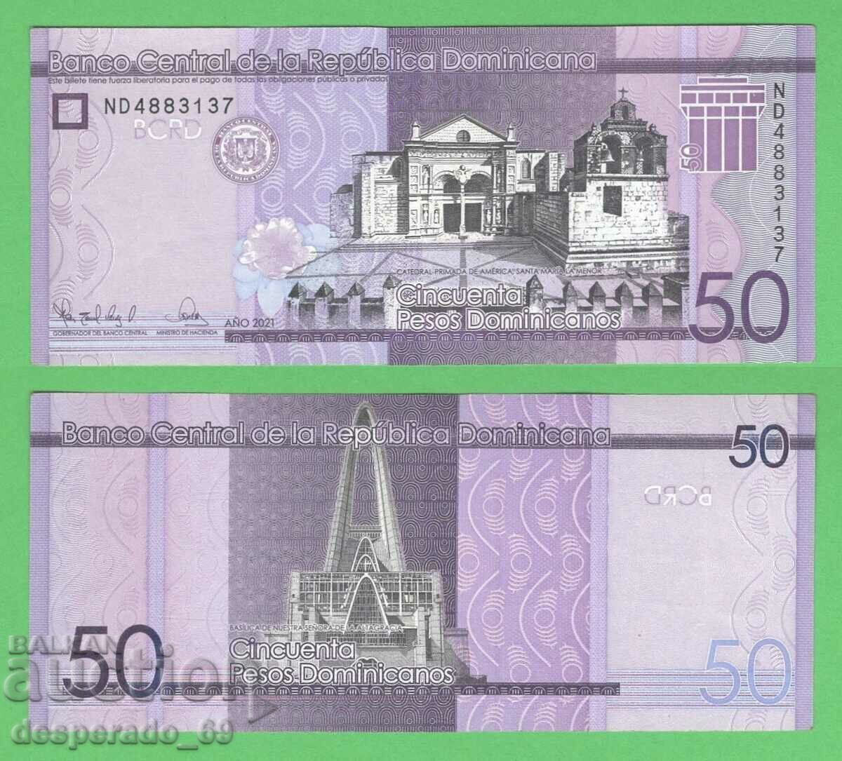 (¯`'•.¸ DOMINICAN REPUBLIC 50 pesos 2021 ¸.•'´¯) (¯`'•.¸ DOMINICAN REPUBLIC 50 pesos 2021 ¸.•'´¯)