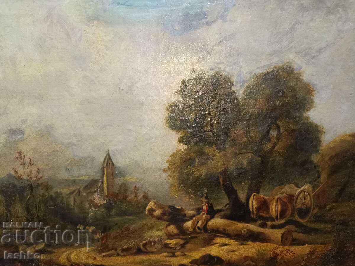 Old painting with price 599.99 BGN | € 306.77 Old painting with price 599.99 BGN | € 306.77