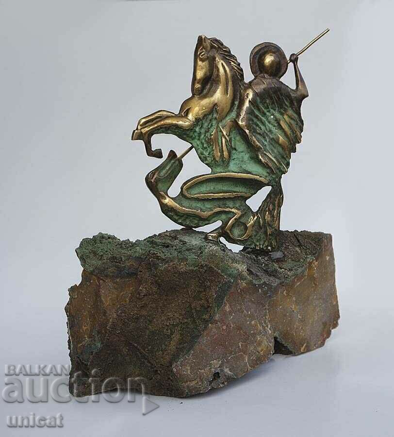 Δημοπρασία Ο Άγιος Γεώργιος και ο δράκος, γλυπτική, μπρούτζος σε βάση ίασπι Δημοπρασία Ο Άγιος Γεώργιος και ο δράκος, γλυπτική, μπρούτζος σε βάση ίασπι