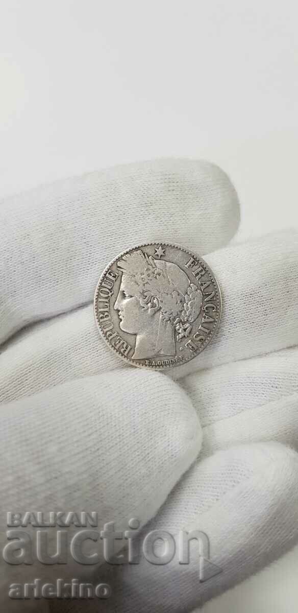 Rare 1 Franc 1872 Silver Coin. France with price 25.00 BGN | € 12.78 Rare 1 Franc 1872 Silver Coin. France with price 25.00 BGN | € 12.78
