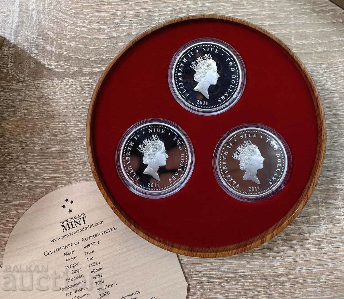 Series of 3 coins - Bulgarian Rose, Survakane, Baba Marta with price 540.00 BGN | € 276.10