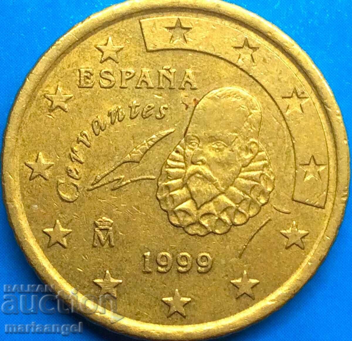 50 euro cents 1999 Spain brass