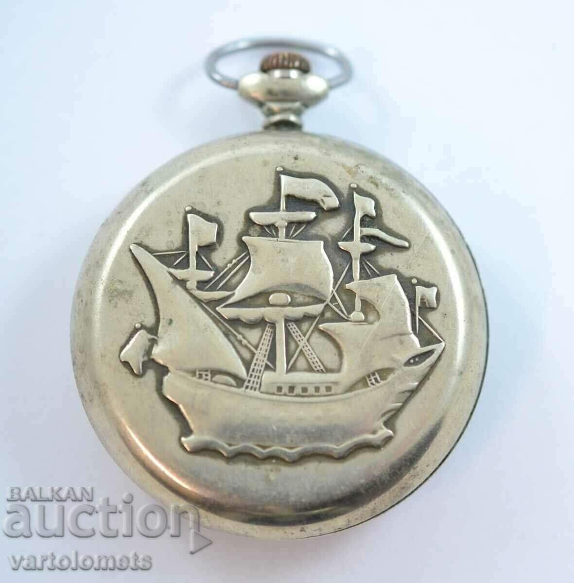 Delivery of MOLNIYA USSR pocket watch - works Delivery of MOLNIYA USSR pocket watch - works