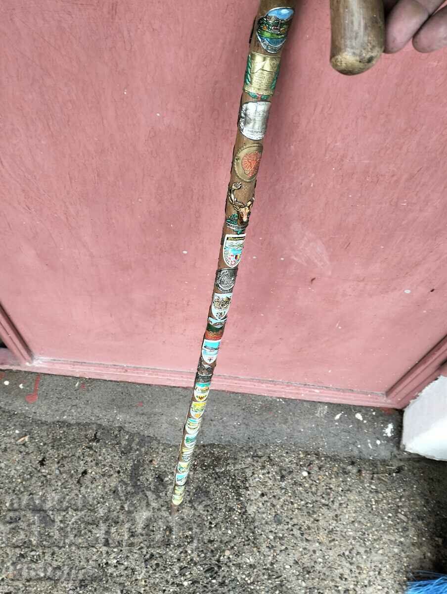 A hiking cane with many badges with price 59.99 BGN | € 30.67 A hiking cane with many badges with price 59.99 BGN | € 30.67
