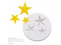 Silicone mold 3 stars for cake decoration fondant stars