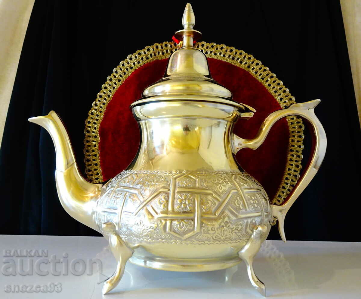 Bronze teapot Morocco, marked. Bronze teapot Morocco, marked.