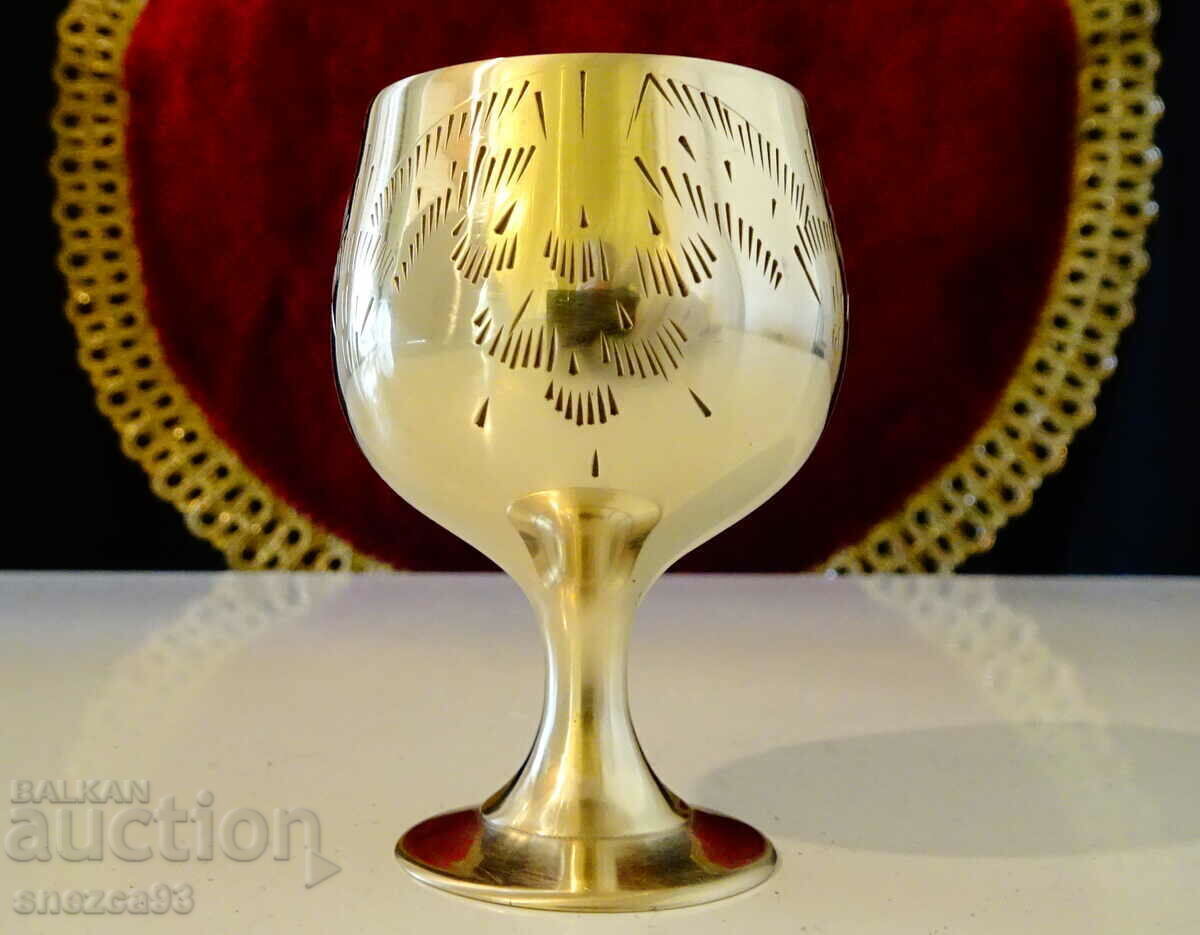 English bronze shot glass English bronze shot glass