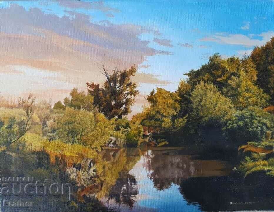 Auction Petar Momchilov Sunset by the river 2022 A masterpiece Auction Petar Momchilov Sunset by the river 2022 A masterpiece