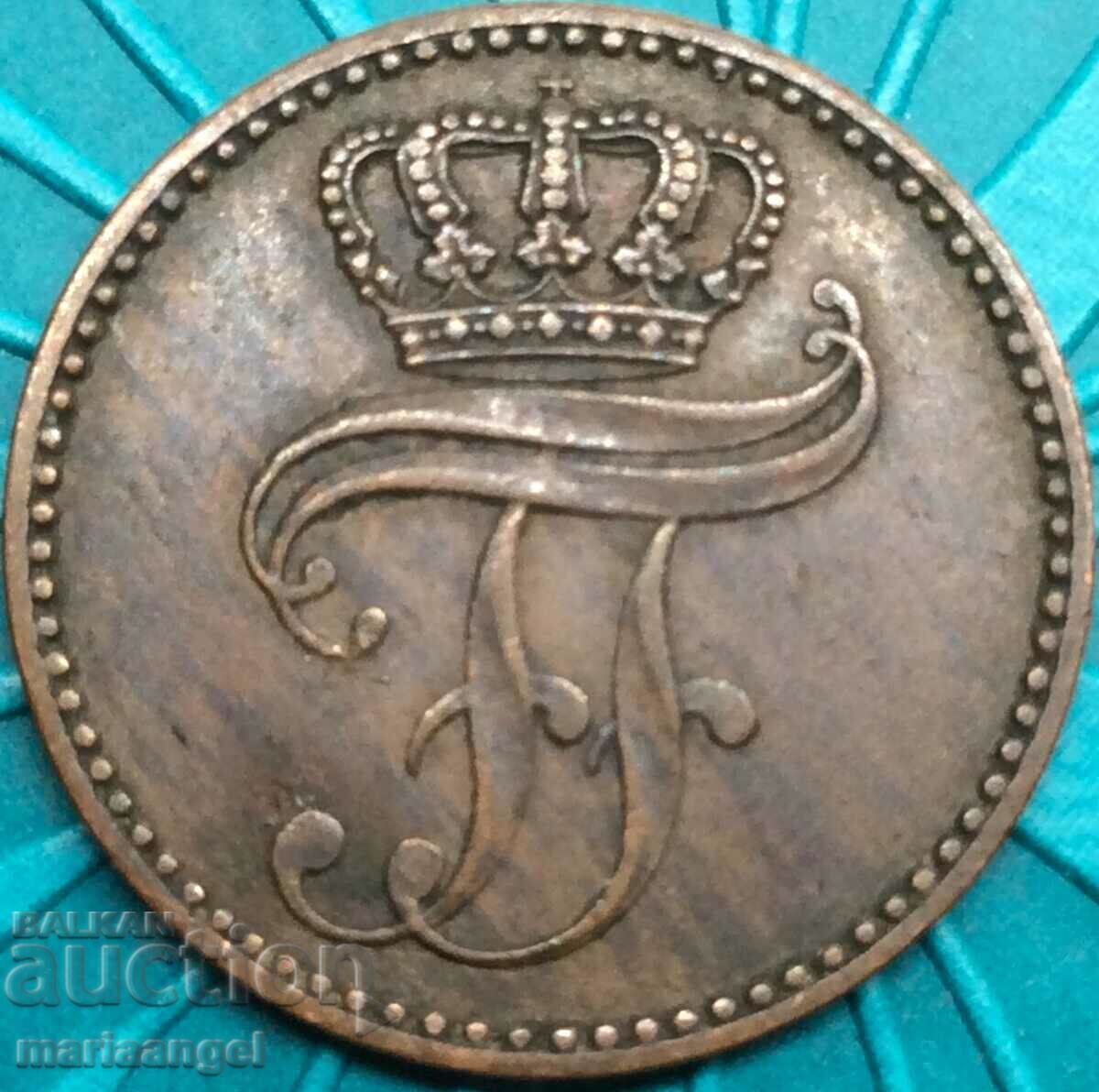 5 Pfennig 1854 Mecklenburg-Schwerin Germany