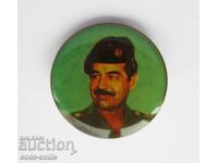 Old badge sign Saddam Hussein original marked