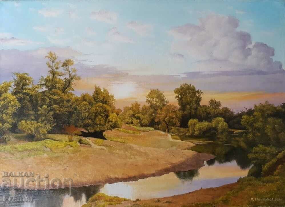 Petar Momchilov Sunset 2022 A masterfully painted picture with price 500.00 BGN | € 255.65