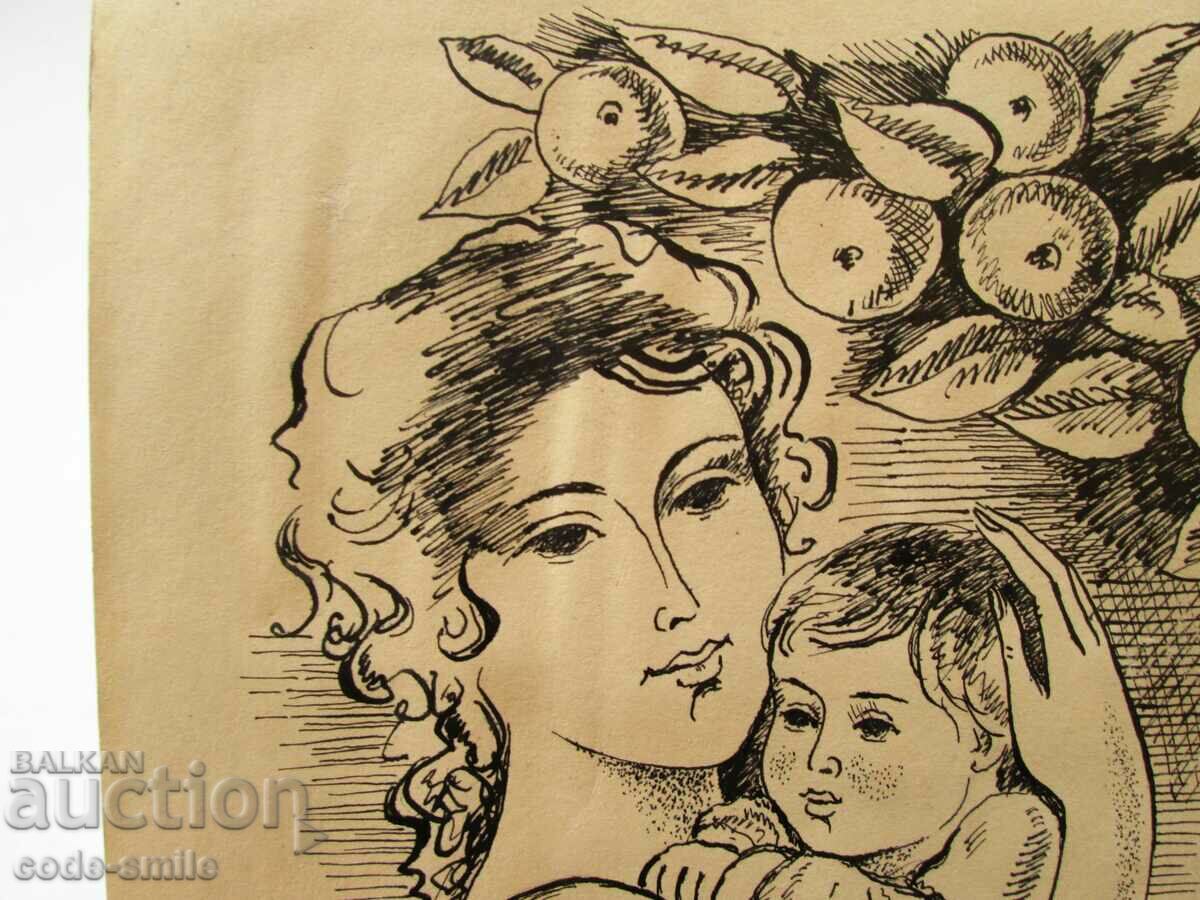 Auction Old drawing THE BEAUTY OF THE BULGARIAN author's painting Auction Old drawing THE BEAUTY OF THE BULGARIAN author's painting