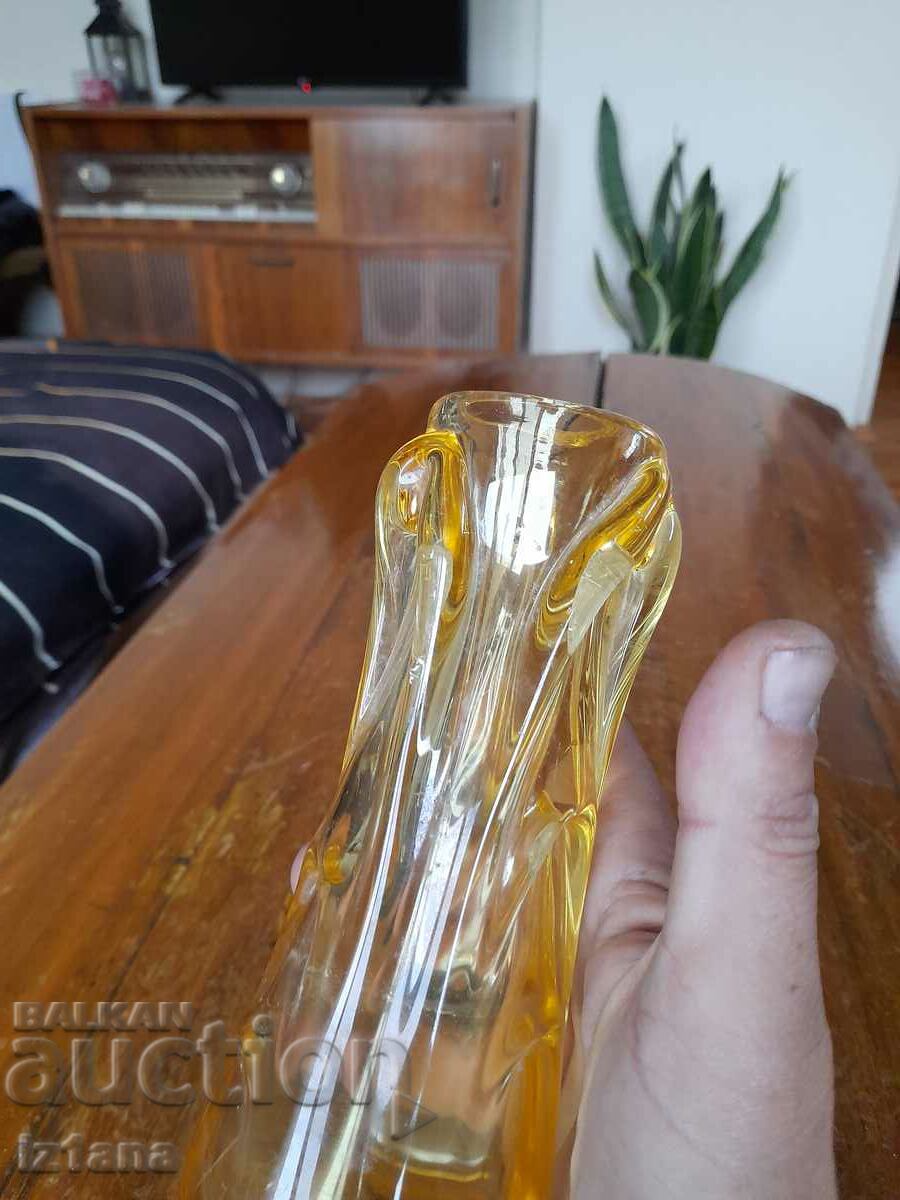 Auction Old glass vase Auction Old glass vase