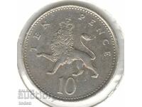 Ηνωμένο Βασίλειο-10 Pence-1992-KM# 938b-Elizabeth II 3rd portr