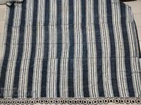 Cearșaf de pat vechi țesut manual, cu broderie din dantelă