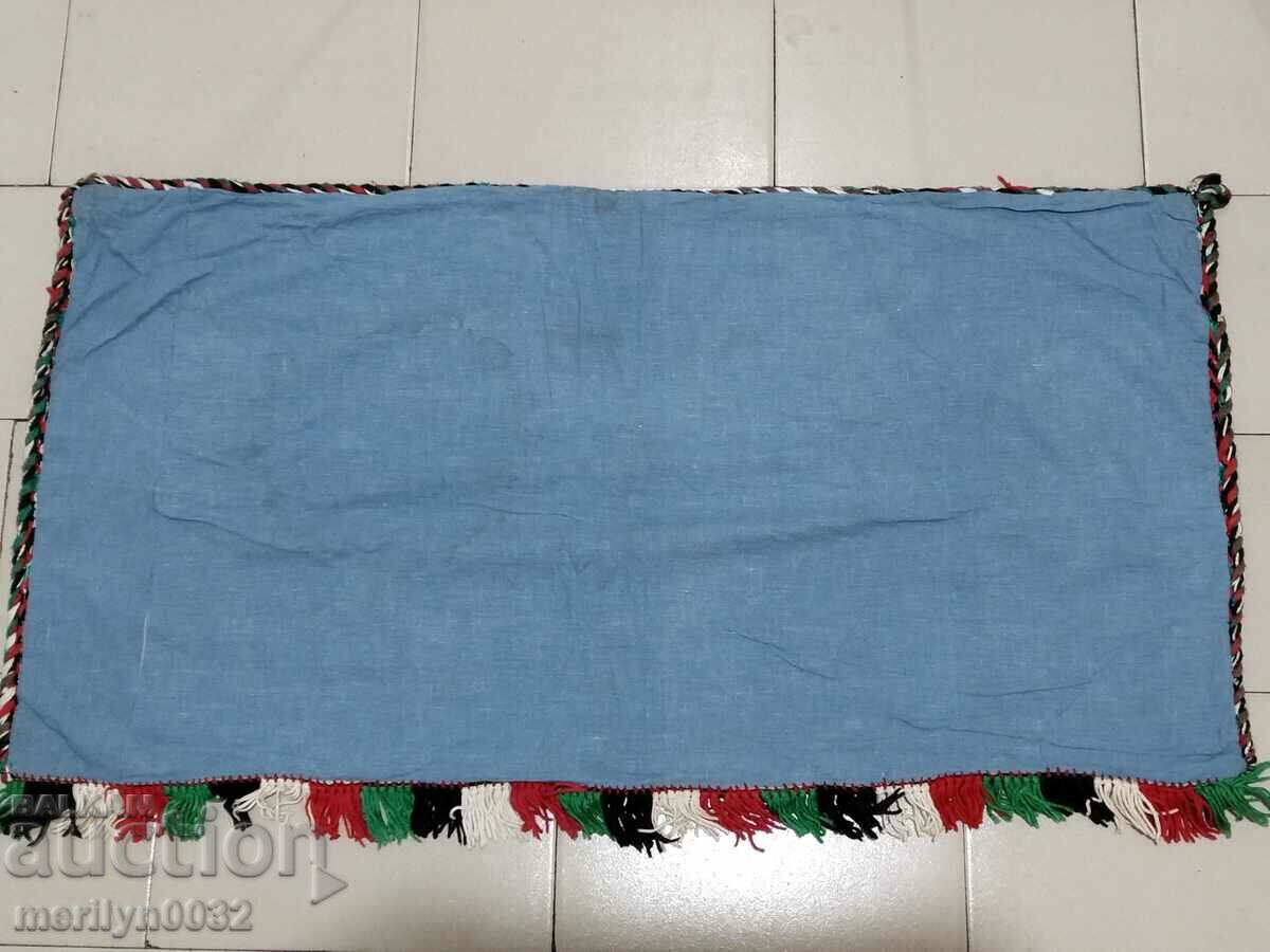 Auction Handwoven carpet worn interior item from the 1940s Auction Handwoven carpet worn interior item from the 1940s