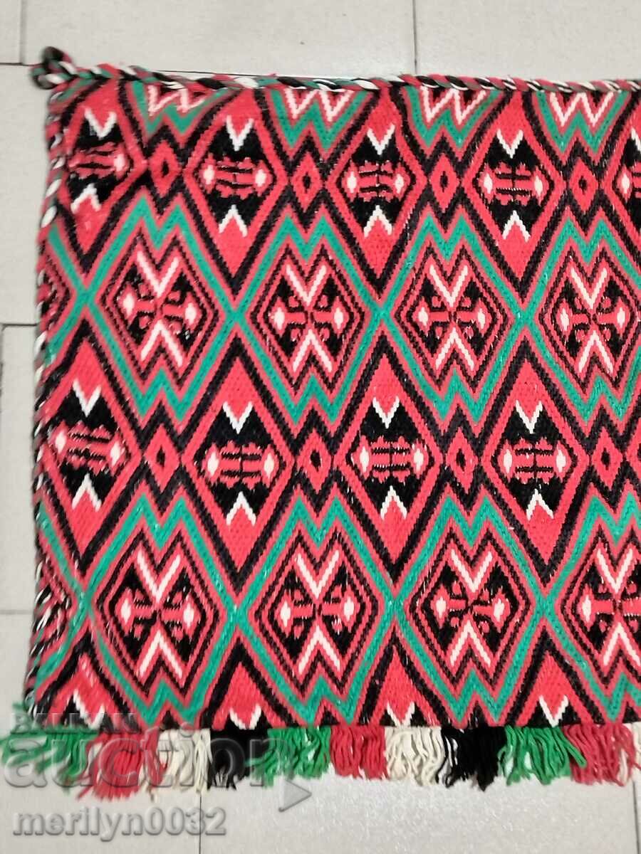 Handwoven carpet worn interior item from the 1940s - 5 Handwoven carpet worn interior item from the 1940s - 5