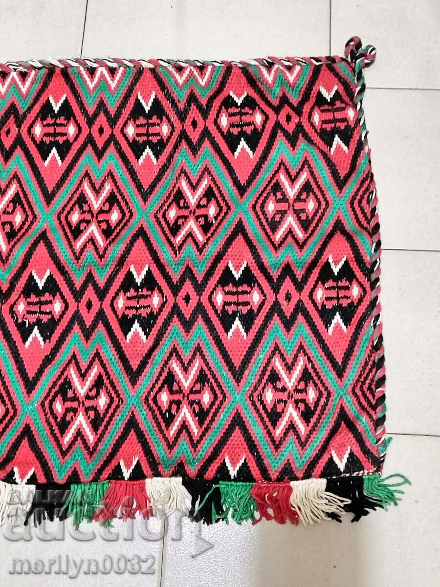 Handwoven carpet worn interior item from the 1940s - 6 Handwoven carpet worn interior item from the 1940s - 6